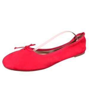 A New Day Women's Red Ballet Flats Slip-On Casual Comfort Shoes Size 9 Medium